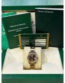 ROLEX LADY DATEJUST REF 179161 HALF 18K 750 ROSE GOLD BROWN DIAMOND DIAL 26MM AUTOMATIC WATCH