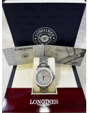 LONGINES CONQUEST REF L3.281.0.87.6 MOTHER OF PEARL DIAL DIAMOND BEZEL 34MM QUARTZ WATCH