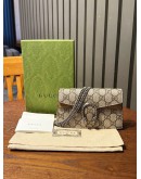 GUCCI SUPER MINI DIONYSUS IN GG SUPREME CANVAS CHAIN CROSSBODY BAG