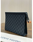 LOUIS VUITTON POCHETTE VOYAGE MM IN DAMIER GRAPHITE CANVAS 