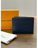 LOUIS VUITTON BI FOLD WALLET IN BLACK EPI LEATHER  