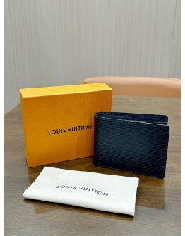 LOUIS VUITTON BI FOLD WALLET IN BLACK EPI LEATHER  