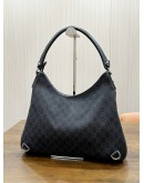 GUCCI ABBEY D-RING SHOULDER BAG IN BROWN GG CANVAS & IVORY CALF LEATHER 
