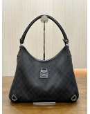 GUCCI ABBEY D-RING SHOULDER BAG IN BROWN GG CANVAS & IVORY CALF LEATHER 