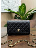 CHANEL CLASSIC WOC IN BLACK CAVIAR LEATHER WITH GOLD HARDWARE 