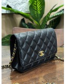 CHANEL CLASSIC WOC IN BLACK CAVIAR LEATHER WITH GOLD HARDWARE 