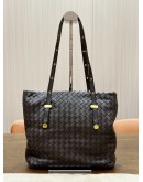 BOTTEGA VENETA WEEKENDER INTRECCIATO LEATHER SHOULDER TOTE BAG