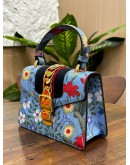 GUCCI MINI WEB SYLVIE FLORAL PRINT TOP HANDLE HANDBAG