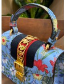 GUCCI MINI WEB SYLVIE FLORAL PRINT TOP HANDLE HANDBAG