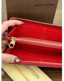 LOUIS VUITTON LONG WALLET IN CHERRY RED EMPREINTE MONOGRAM LEATHER WITH GOLD HARDWARE