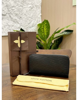 LOUIS VUITTON ZIPPY LONG WALLET IN BLACK EPI LEATHER   