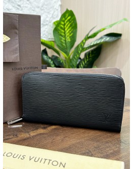 LOUIS VUITTON ZIPPY LONG WALLET IN BLACK EPI LEATHER   