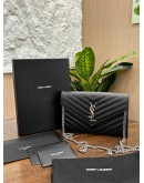 YSL YVES SAINT LAURENT CASSANDRE GRAINED CALF LEATHER ENVELOPE WOC   
