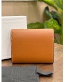 CELINE SMALL FLAP WALLET TRIOMPHE  IN SHINY SMOOTH LAMBSKIN LEATHER & GOLD HARDWARE