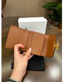 CELINE SMALL FLAP WALLET TRIOMPHE  IN SHINY SMOOTH LAMBSKIN LEATHER & GOLD HARDWARE