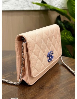 CHANEL CLASSIC CC WOC IN SAKURA PINK CAVIAR LEATHER