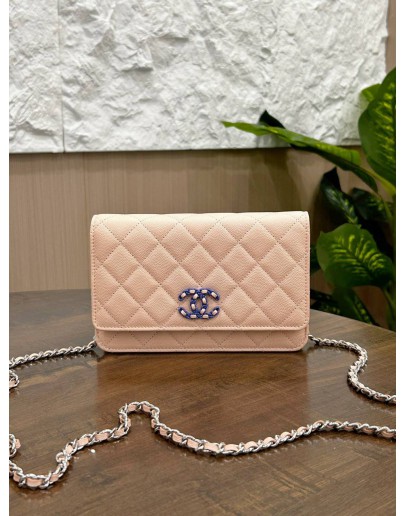CHANEL CLASSIC CC WOC IN SAKURA PINK CAVIAR LEATHER