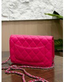 CHANEL CLASSIC WOC IN BARBIE PINK LAMBSKIN LEATHER WITH GOLD HARDWARE