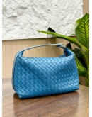 BOTTEGA VENETA SNAP TOP HANDLE INTRECCIATO NAPPA LEATHER HANDBAG