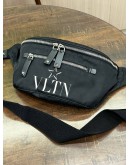 VALENTINO GARAVANI UOMO VLTNSTAR IN BLACK NYLON BELT BUMP BAG
