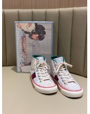 GUCCI FLORAL TENNIS HIGH-TOP SNEAKERS