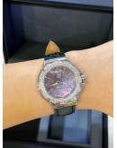 TAG HEUER FORMULA 1 LADY REF WAC1217 DIAMOND BEZEL BROWN MOTHER OF PEARL DIAL 37MM QUARTZ WATCH