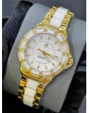 TAG HEUER FORMULA 1 LADY REF WAH1222 DIAMOND BEZEL WHITE DIAMOND DIAL 36MM QUARTZ WATCH