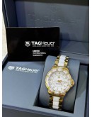 TAG HEUER FORMULA 1 LADY REF WAH1222 DIAMOND BEZEL WHITE DIAMOND DIAL 36MM QUARTZ WATCH
