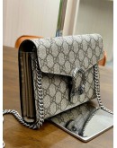 GUCCI DIONYSUS GG SUPREME CANVAS CROSSBODY SILVER CHAIN BAG