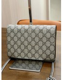 GUCCI DIONYSUS GG SUPREME CANVAS CROSSBODY SILVER CHAIN BAG