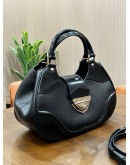 LOUIS VUITTON SAC MONTAIGNE BAG IN BLACK EPI LEATHER WITH SILVER HARDWARE