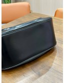 LOUIS VUITTON SAC MONTAIGNE BAG IN BLACK EPI LEATHER WITH SILVER HARDWARE