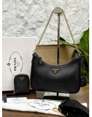 PRADA RE-EDITION 2005 IN BLACK SAFFIANO LUX LEATHER WITH GOLD HARDWARE