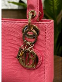 CHRISTIAN DIOR MINI LADY DIOR IN PINK LIZARD