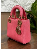 CHRISTIAN DIOR MINI LADY DIOR IN PINK LIZARD