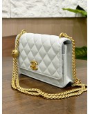 CHANEL SWEETHEART PILLOW CRUSH WOC IN CLOUDY BLUE PEARL CAVIAR LEATHER WITH MATTE GOLD HARDWARE  