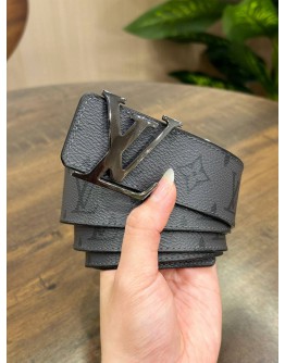 LOUIS VUITTON REVERSIBLE BELT IN MONOGRAM ECLIPSE & BLACK LEATHER