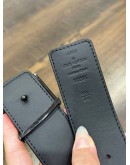 LOUIS VUITTON REVERSIBLE BELT IN MONOGRAM ECLIPSE & BLACK LEATHER