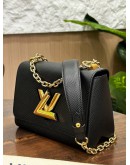 LOUIS VUITTON PM TWIST IN BLACK EPI LEATHER WITH GOLD HARDWARE