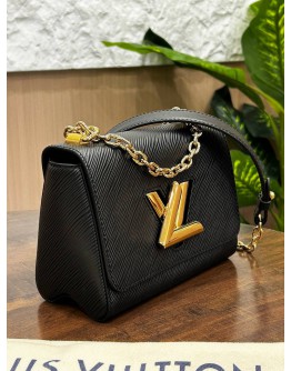 LOUIS VUITTON PM TWIST IN BLACK EPI LEATHER WITH GOLD HARDWARE