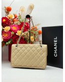 2012 CHANEL FRENCH RIVIERA FLAP SHOULDER BAG IN BEIGE CAVIAR LEATHER