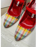 MANOLO BLAHNIK CAMPARINEW WOOL TARTAN