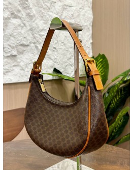 CELINE VINTAGE AVA BAG IN TRIOMPHE CANVAS & CALF LEATHER