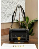 CHRISTIAN DIOR MEDIUM DIORAMA IN BLACK STUDDED CHAIN BAG