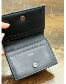 CHRISTIAN DIOR BUSINESS CARD HOLDER IN BLACK & BEIGE DIOR OBLIQUE JACQUARD CANVAS  