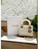 CHRISTIAN DIOR MINI LADY DIOR IN PEARL STUDDED