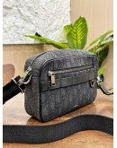 CHRISTIAN DIOR SAFARI MESSENGER BAG IN BLACK DIOR OBLIQUE JACQUARD CANVAS   