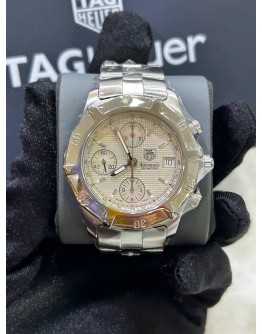 TAG HEUER 2000 EXCLUSIVE CHRONOGRAPH REF CN2110 WHITE DIAL 41MM AUTOMATIC WATCH