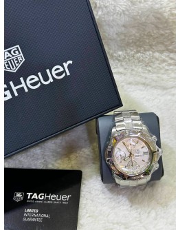 TAG HEUER 2000 EXCLUSIVE CHRONOGRAPH REF CN2110 WHITE DIAL 41MM AUTOMATIC WATCH