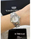TAG HEUER AQUARACER LADY REF WAF1415 DIAMONDS & MOTHER OF PEARL DIAL 27MM QUARTZ WATCH
